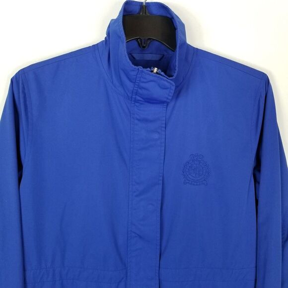 Ralph Lauren Active Women Zip Up Track Jacket Size L Blue Crown Crest - Picture 2 of 6